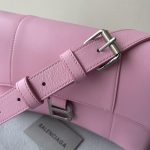 Balenciaga Downtown Small Shoulder Bag In Black/Beige/Pink For Women 11.8in/30cm 67135329S171000
