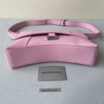 Balenciaga Downtown Small Shoulder Bag In Black/Beige/Pink For Women 11.8in/30cm 67135329S171000