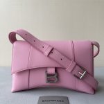 Balenciaga Downtown Small Shoulder Bag In Black/Beige/Pink For Women 11.8in/30cm 67135329S171000