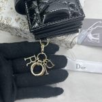 Dior Lady Dior 5-Gusset Card Holder Black/Burgundy/Grey/Light Black For Women 4in/10.5cm