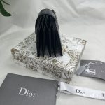 Dior Lady Dior 5-Gusset Card Holder Black/Burgundy/Grey/Light Black For Women 4in/10.5cm