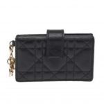 Dior Lady Dior 5-Gusset Card Holder Black/Burgundy/Grey/Light Black For Women 4in/10.5cm