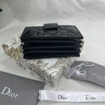Dior Lady Dior 5-Gusset Card Holder Black/Burgundy/Grey/Light Black For Women 4in/10.5cm