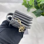 Dior Lady Dior 5-Gusset Card Holder Black/Burgundy/Grey/Light Black For Women 4in/10.5cm