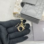 Dior Lady Dior 5-Gusset Card Holder Black/Burgundy/Grey/Light Black For Women 4in/10.5cm