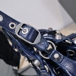 Balenciaga Le Cagole Small Bucket Bag In Black/Dark Blue/Sliver Tone For Women 11.8in/30 cm 7024321VG9Y1000