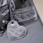 Balenciaga Le Cagole Small Bucket Bag In Black/Dark Blue/Sliver Tone For Women 11.8in/30 cm 7024321VG9Y1000