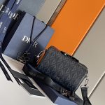 Dior Lingot Pouch Black/Grey For Women‎ 8.5in/22cm CD 1ADPO249CDP_H43E