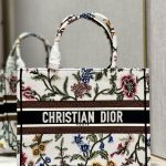 Christian Dior Medium Dior Tote Bag White For Women 14in/ 36cm M1296ZEAU_M933