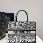 Dior Medium Dior Tote Bag Black And  For Women 14in/ 36cm M1296ZOMP_M041