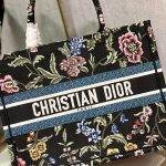 Christian Dior Medium Dior Tote Bag Black For Women 14in/ 36cm
