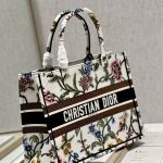 Christian Dior Medium Dior Tote Bag White For Women 14in/ 36cm M1296ZEAU_M933