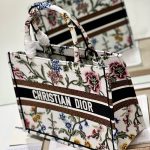 Christian Dior Medium Dior Tote Bag White For Women 14in/ 36cm M1296ZEAU_M933