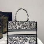 Dior Medium Dior Tote Bag Black And  For Women 14in/ 36cm M1296ZOMP_M041