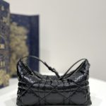 Dior Medium Diortravel Nomad Pouch Black/White For Women 8.5in/ 22cm S5554BMIG_M900
