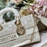 Dior Medium Lady D-Joy Bag Beige For Women 10in/26cm