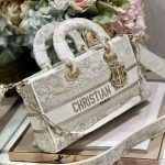 Dior Medium Lady D-Joy Bag Beige For Women 10in/26cm