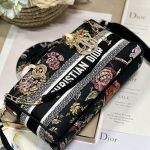 Dior Medium Lady D-Joy Bag White/Black For Women 10in/26cm