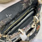 Dior Medium Lady D-Joy Bag White/Black For Women 10in/26cm