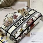 Dior Medium Lady D-Joy Bag White/Black For Women 10in/26cm
