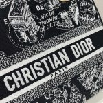 Dior Medium Lady D-Lite Bag Black For Women 9.5in/ 24cm M0565OOMP_M993