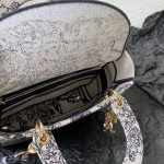 Dior Medium Lady D-Lite Bag White For Women 9.5in/ 24cm