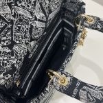 Dior Medium Lady D-Lite Bag Black For Women 9.5in/ 24cm M0565OOMP_M993