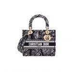 Dior Medium Lady D-Lite Bag Black For Women 9.5in/ 24cm M0565OOMP_M993