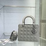 Christian Dior Medium Lady Dior Bag Grey For Women 9.5in/24cm