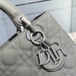 Christian Dior Medium Lady Dior Bag Grey For Women 9.5in/24cm
