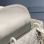 Christian Dior Medium Lady Dior Bag Dark White For Women 9.5in/24cm