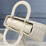 Christian Dior Medium Lady Dior Bag Dark White For Women 9.5in/24cm