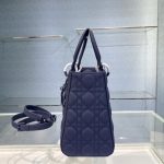 Christian Dior Medium Lady Dior Bag Dark Blue For Women 9.5in/24cm