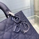 Christian Dior Medium Lady Dior Bag Dark Blue For Women 9.5in/24cm