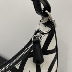 Fendi Medium Nano Fendigraphy Hobo Bag Black And White For Women 11.5in/ 29cm