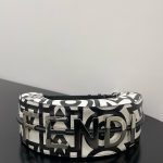 Fendi Medium Nano Fendigraphy Hobo Bag Black And White For Women 11.5in/ 29cm