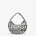 Fendi Medium Nano Fendigraphy Hobo Bag Black And White For Women 11.5in/ 29cm
