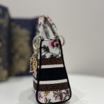 Dior Mini Lady D-Lite Bag White/Black For Women 6.5in/17cm