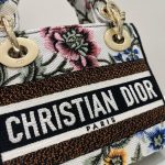 Dior Mini Lady D-Lite Bag White/Black For Women 6.5in/17cm