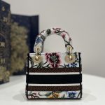 Dior Mini Lady D-Lite Bag White/Black For Women 6.5in/17cm