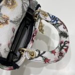 Dior Mini Lady D-Lite Bag White/Black For Women 6.5in/17cm