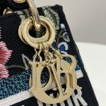 Dior Mini Lady D-Lite Bag White/Black For Women 6.5in/17cm