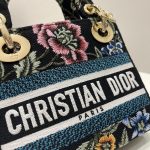 Dior Mini Lady D-Lite Bag White/Black For Women 6.5in/17cm