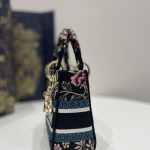 Dior Mini Lady D-Lite Bag White/Black For Women 6.5in/17cm