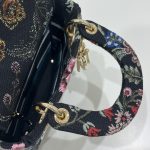 Dior Mini Lady D-Lite Bag White/Black For Women 6.5in/17cm