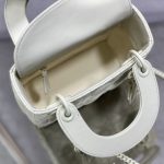 Dior Mini Lady Dior Bag Black/Jade Green/White/Beige For Women 6.5in/17cm