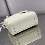 Dior Mini Lady Dior Bag Black/Jade Green/White/Beige For Women 6.5in/17cm
