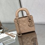 Dior Mini Lady Dior Bag Black/Jade Green/White/Beige For Women 6.5in/17cm