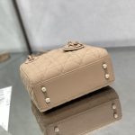 Dior Mini Lady Dior Bag Black/Jade Green/White/Beige For Women 6.5in/17cm
