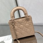 Dior Mini Lady Dior Bag Black/Jade Green/White/Beige For Women 6.5in/17cm